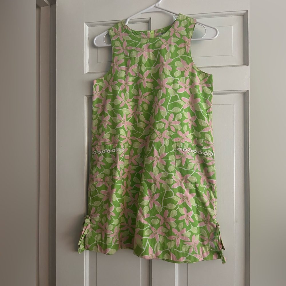 Lilly Pulitzer Green and Pink Ruffled Sundress